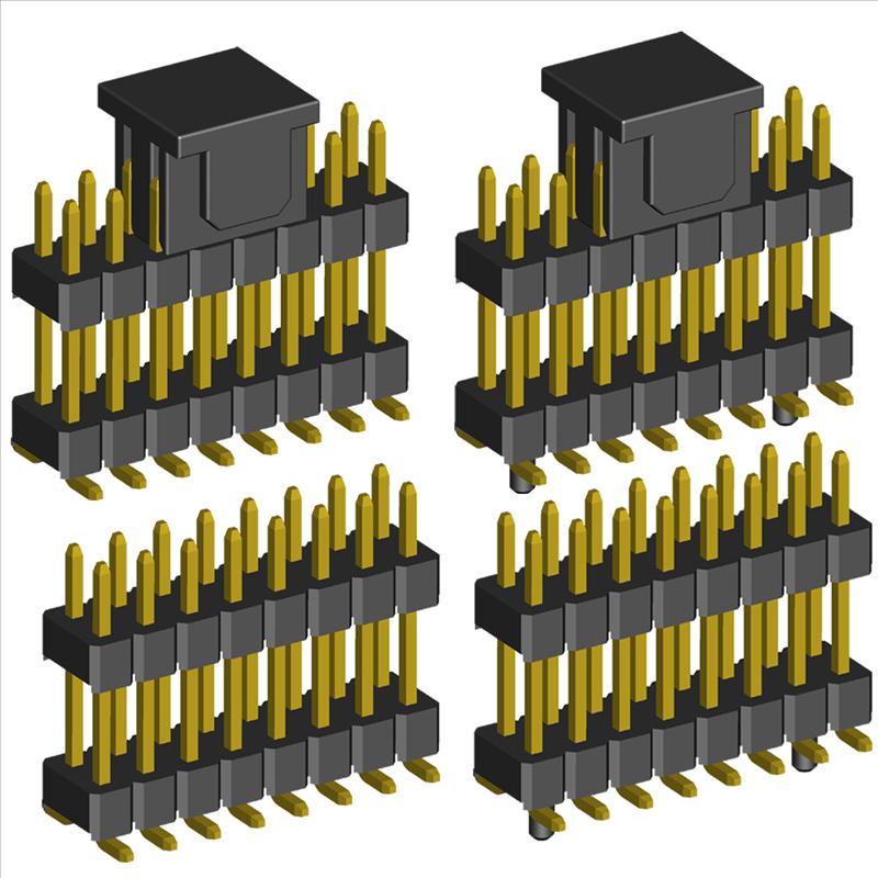 2.00mm Pin Header Double Rows Double Insulator SMD Type.